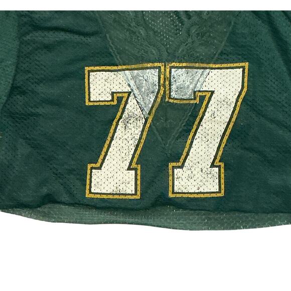 GREENBAY NFL #77 Football Ladies Vintage Look Cropped Mesh LaceV-neck Jersey M - Picture 4 of 9